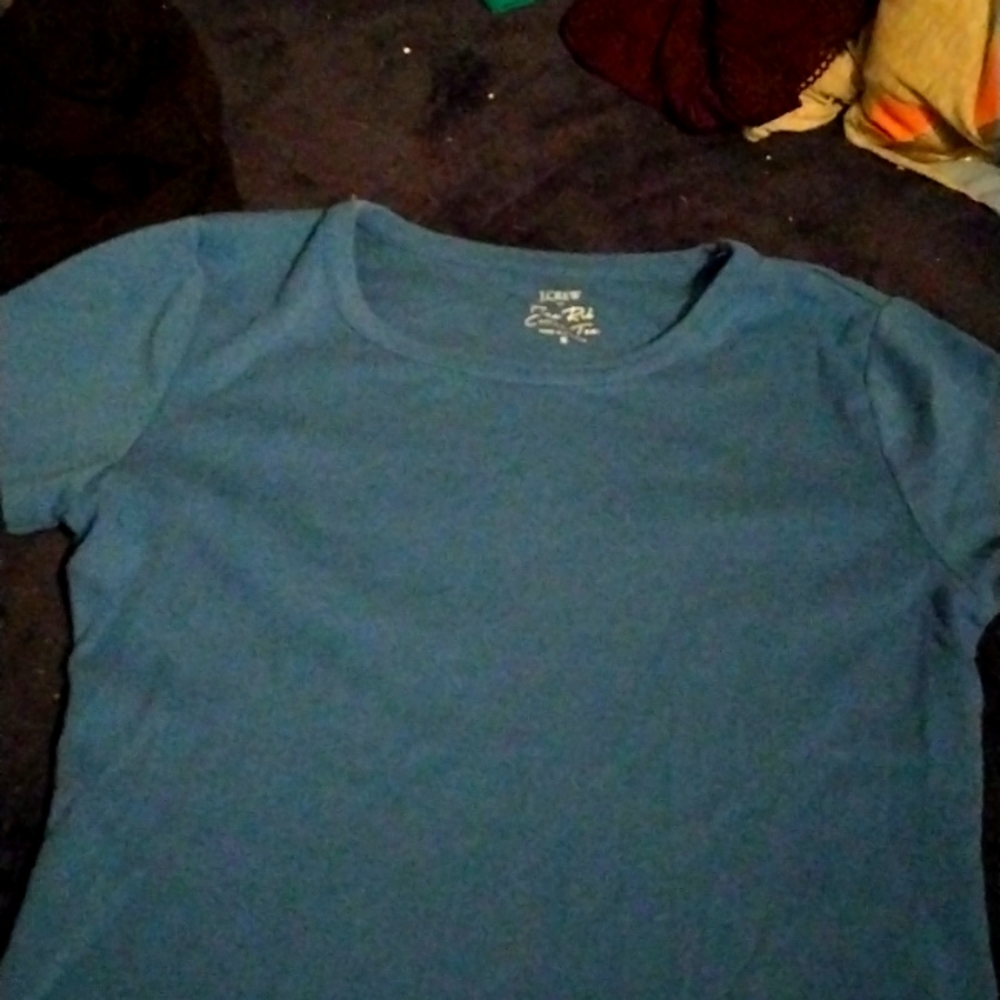 Just a blue short sleeve tee shirt